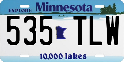 MN license plate 535TLW