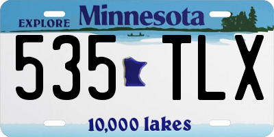 MN license plate 535TLX
