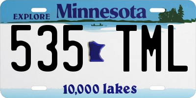 MN license plate 535TML