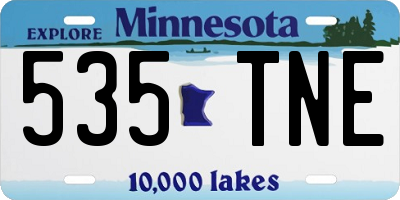 MN license plate 535TNE