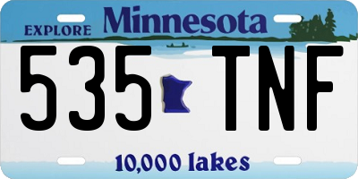 MN license plate 535TNF