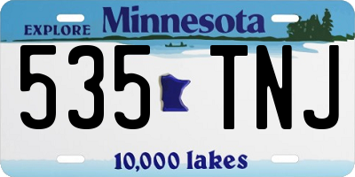 MN license plate 535TNJ