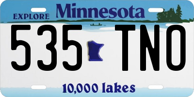 MN license plate 535TNO
