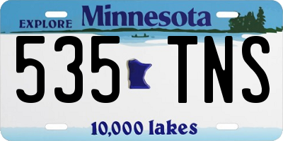 MN license plate 535TNS
