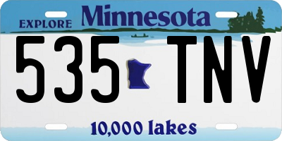 MN license plate 535TNV