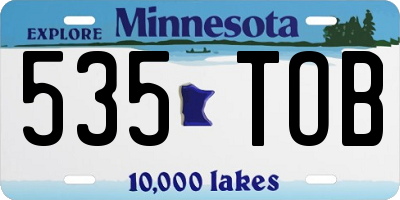 MN license plate 535TOB