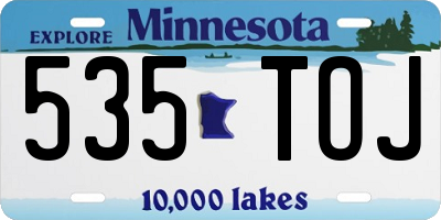 MN license plate 535TOJ