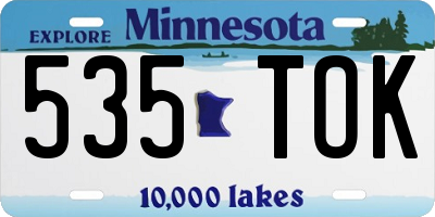 MN license plate 535TOK