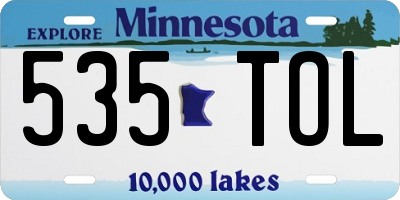 MN license plate 535TOL