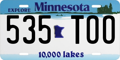 MN license plate 535TOO