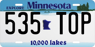MN license plate 535TOP