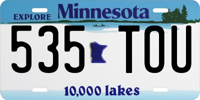 MN license plate 535TOU