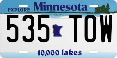 MN license plate 535TOW