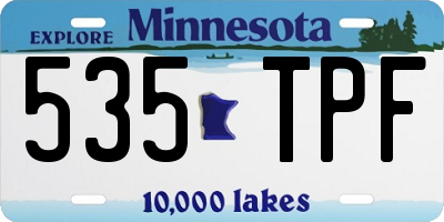 MN license plate 535TPF