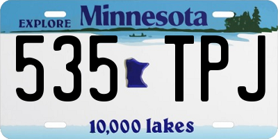 MN license plate 535TPJ