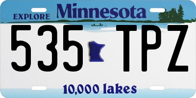 MN license plate 535TPZ
