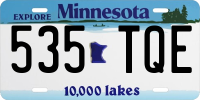 MN license plate 535TQE
