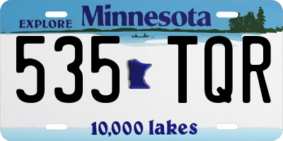 MN license plate 535TQR