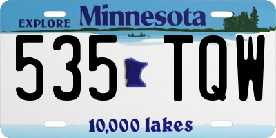 MN license plate 535TQW