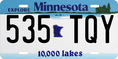 MN license plate 535TQY