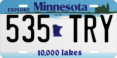 MN license plate 535TRY
