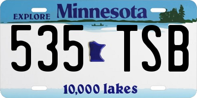 MN license plate 535TSB