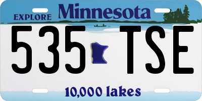 MN license plate 535TSE
