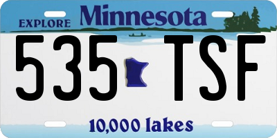 MN license plate 535TSF