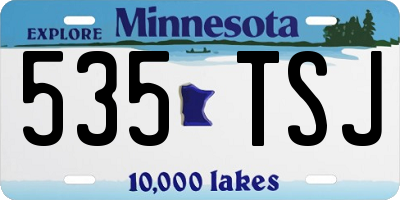 MN license plate 535TSJ