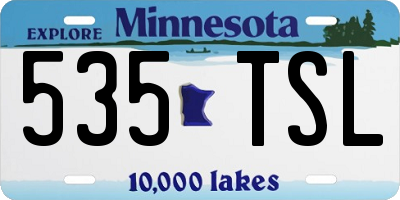 MN license plate 535TSL