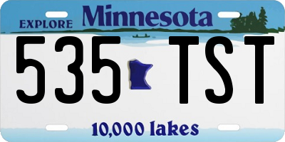 MN license plate 535TST
