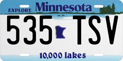 MN license plate 535TSV