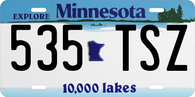 MN license plate 535TSZ