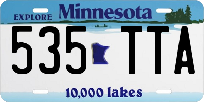 MN license plate 535TTA