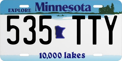 MN license plate 535TTY
