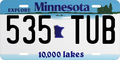 MN license plate 535TUB
