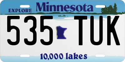 MN license plate 535TUK