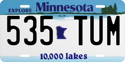 MN license plate 535TUM