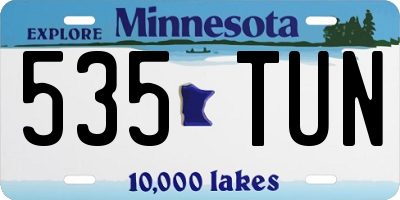 MN license plate 535TUN