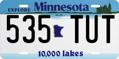 MN license plate 535TUT