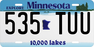 MN license plate 535TUU