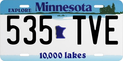 MN license plate 535TVE