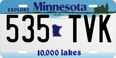MN license plate 535TVK