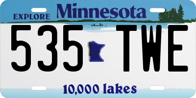MN license plate 535TWE