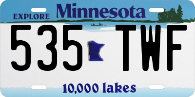 MN license plate 535TWF