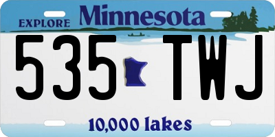 MN license plate 535TWJ