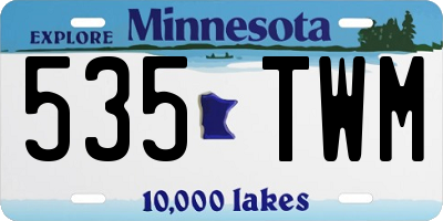 MN license plate 535TWM
