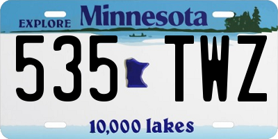 MN license plate 535TWZ