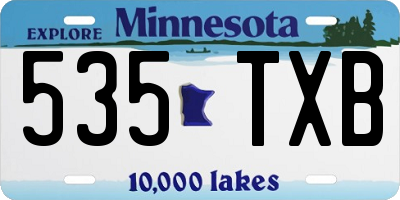 MN license plate 535TXB