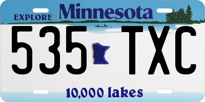 MN license plate 535TXC
